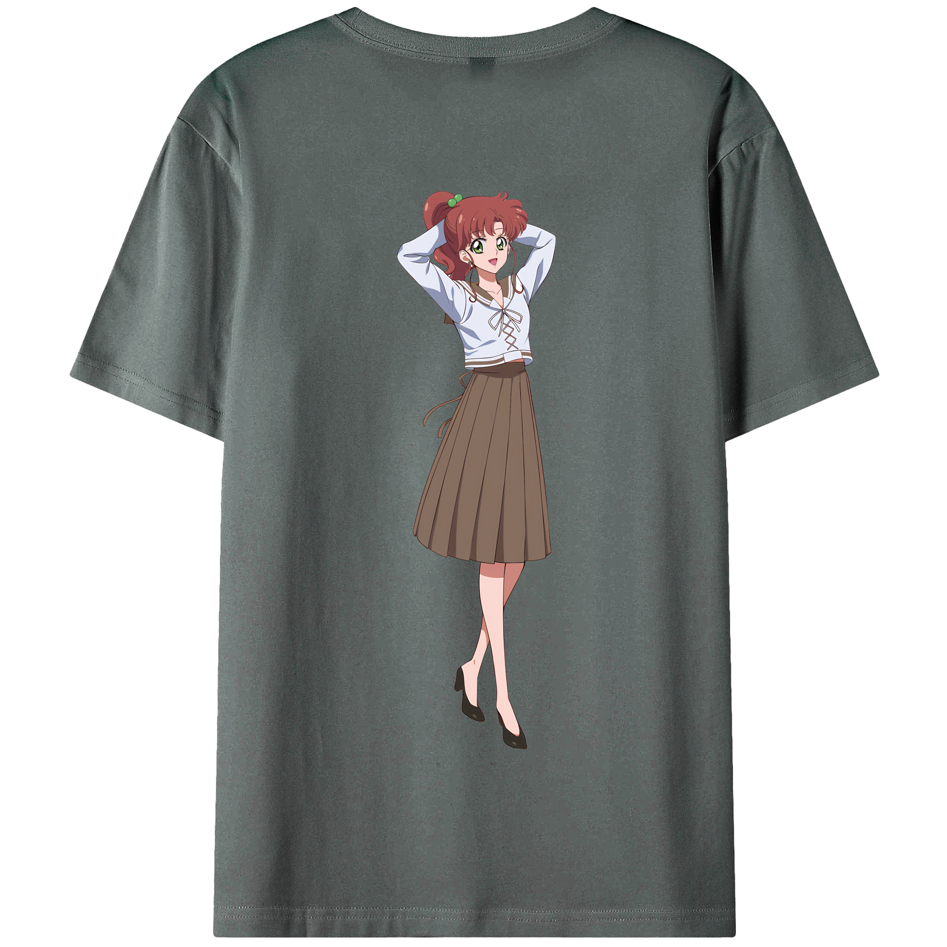 （画像用） 美少女戦士セーラームーン 木野 まこと きの まこと Sailor Moon Kino Makoto （セーラージュピター；Sailor Jupiter） 綿100％半袖Tシャツ（背面プリント）